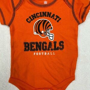 NFL Cincinnati Bengals Orange Baby 3/6 months Bodysuit